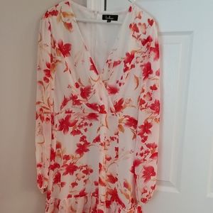Lulus NWT floral ruffle dress